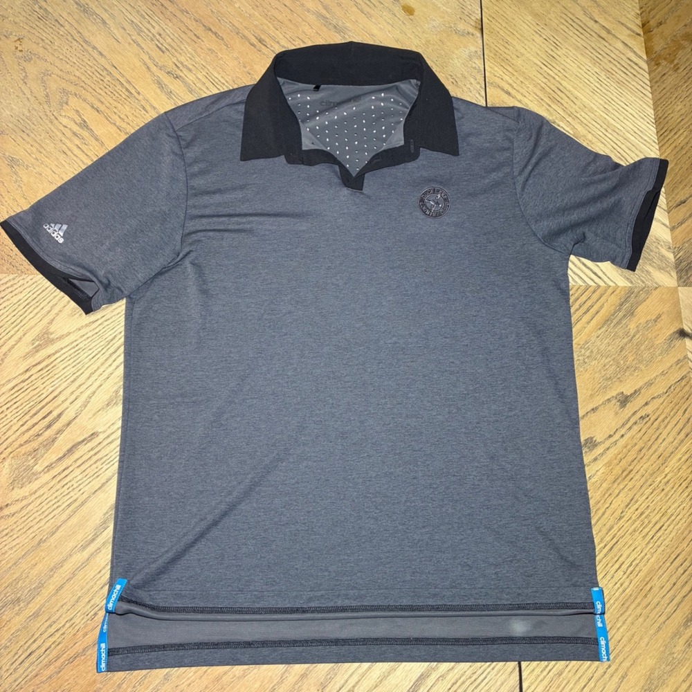 Adidas Climachill Golf Polo Shirt Mens Grey Duck Lake Country Club B38525 L